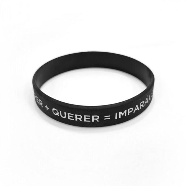 Pulseira Borracha Preta (CRER+QUERER=IMPARÁVEL)