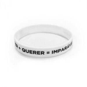 Pulseira Borracha Branca (CRER+QUERER=IMPARÁVEL)