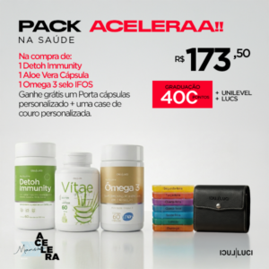 PACK ACELERAA NA SAÚDE - Ganhe um Porta Cápsula + Case de Couro